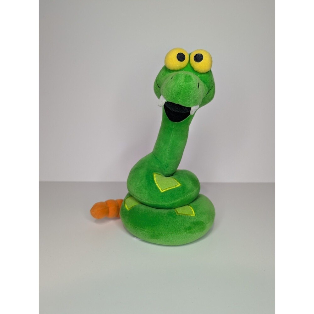 Disney Parks The Jungle Book KAA 8.5" Plush Green Snake Stuffed Animal EUC
